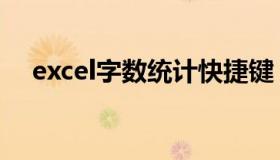 excel字数统计快捷键（excel字数统计）