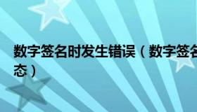 数字签名时发生错误（数字签名错误请检查您的数字证书状态）