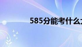 585分能考什么大学（585）