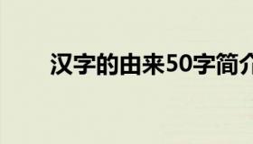 汉字的由来50字简介（文字的由来）