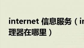 internet 信息服务（internet信息服务iis管理器在哪里）