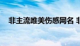 非主流唯美伤感网名 非主流伤感个性q名