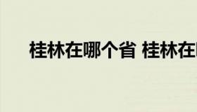 桂林在哪个省 桂林在哪个省级行政区）