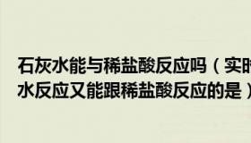 石灰水能与稀盐酸反应吗（实时快讯下列物质中既能跟石灰水反应又能跟稀盐酸反应的是）